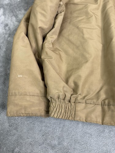 Vintage Woolrich Coyote Fur Full Zip Hooded Jacket Men’s Size Large Beige - Picture 8 of 13