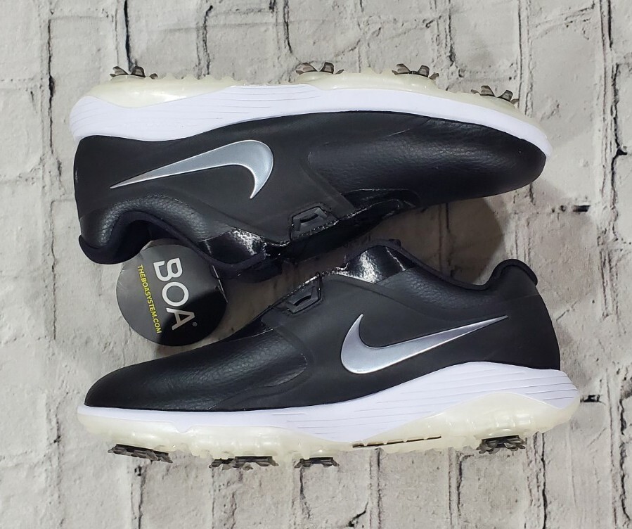 Nike Golf Shoes Vapor Pro BOA Black Metallic Cool Grey AQ1789 001 MENS