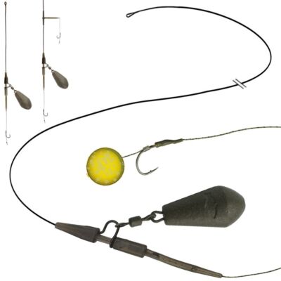 Carp Komplett Fertig Montage Distance Power Lead Clip Safety Weitwurf Rig System