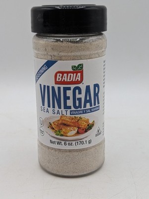 Badia Vinegar & Sea Salt Seasoning Tangy and Savory Flavor Blend Zesty 6oz