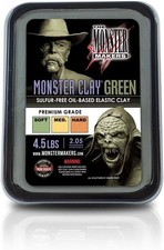 Monster Clay Premium Grade Modeling Clay Green - Soft - 4.5lb NEW SIZE