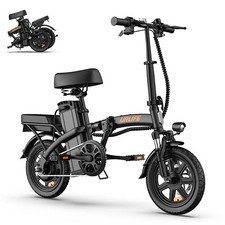 URLIFE 14" Folding Electric Bike, 60 KM Range, 25 km/h City Commuter E-Bike