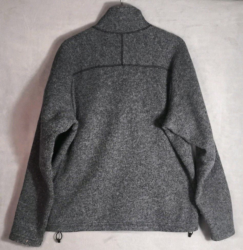 Giacca pile vintage Arc'teryx uomo grigio misto lana full zip taglia L Made In Canada