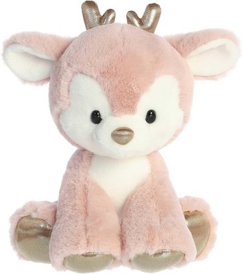 Dashing Reindeer Rose Gold Aurora Plush Toy 9.5'' size Super Soft Plush #99327