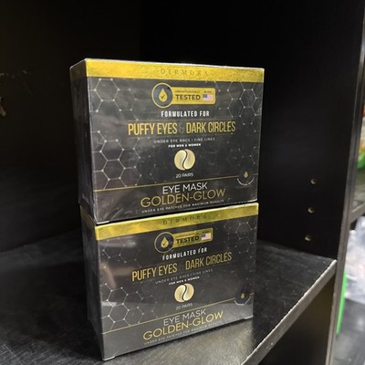 DERMORA Golden Glow Under Eye Patches (40 Pairs Eye Gels) Sealed Box!!