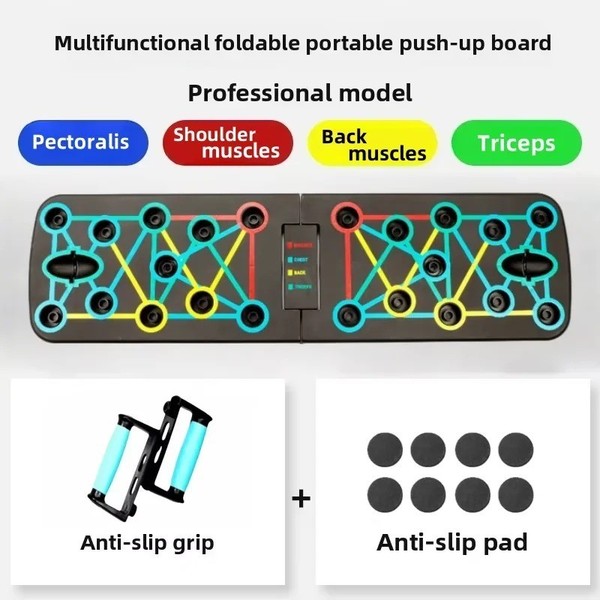 Plegable 14 en 1 Tabla Push Up Fitness Entrenamiento Entrenamiento Gimnasio Ejercicio Muscular Prensa