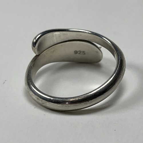 Anello bypass in argento sterling misura 7,25 moderno .925 - Foto 8 di 8