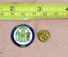 Wisconsin State Seal 1848 Souvenir Jacket Lapel Pin