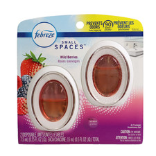 Febreze Odor-Eliminating Small Spaces Air Freshener, Wild Berries, 2 Units