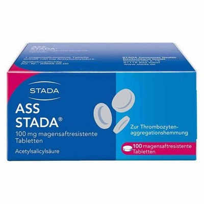 ASS STADA 100 mg magensaftresistente Tabletten · 100 St · PZN 10544066