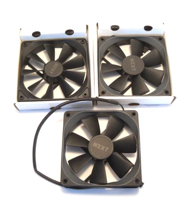 3 -NZXT RF-AP120-FP 120mm 4-Pin 12DC 0.32A Fluid Dynamic Bearing Black Fan - Image 1 of 3