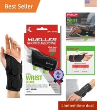 Lightweight Black Wrist Brace: Adjustable Support for Active Adults' Pain Relief