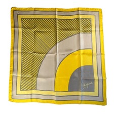 Vintage Elsa Schiaparelli Silk Scarf   Geometric Modernist Design