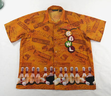M.E Sport Bowling Button Front Aloha Shirt Men's Size X Large Vintage