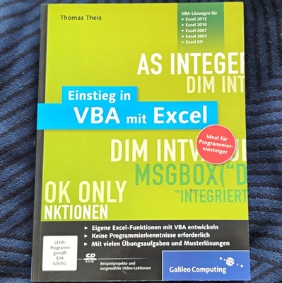 Galileo Computing Einstieg in VBA mit Excel   Thomas Theis | TB Deutsch | CD-ROM