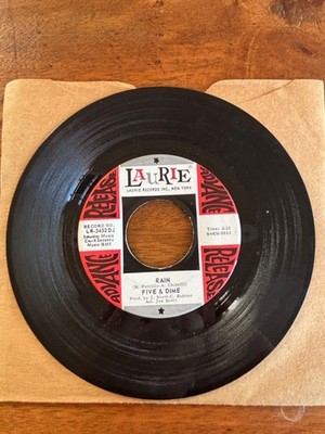 Five & Dime Rain / Penny Candy 1968 Laurie LR-3452DJ Sammy Davis Jr Owned COA NM