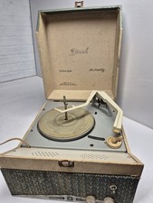 Vintage Birch Record Player Suitcase Model 6a For Parts