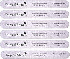 " Jumbo Zebra 180 Colossal Collection - 6 Pcs Nail Files for Professional Nail C