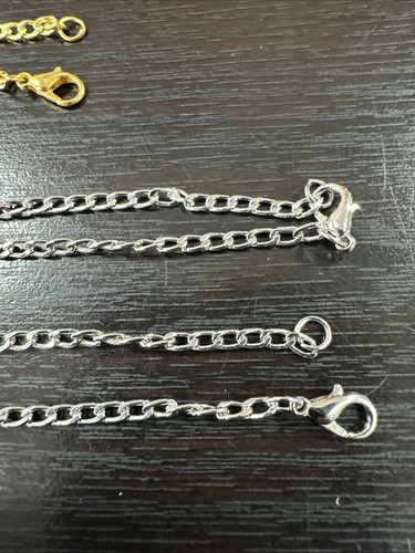 Wholesale Lot Haitian necklace Resale 3 Silver And yellow Gold Plated 20” 24” 2m - Picture 2 of 12