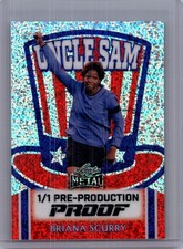 Briana Scurry 2025 Leaf Metal 4th of July 1/1 Pre Production Proof