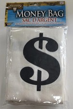 Wild West Bank Robber Money Bag Bandit Outlaw Western Costume Accessory Prop