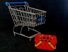 Toy Metal Wal-Mart Shopping Cart Basket For 18" Doll Playset READ