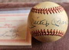 Mickey Mantle Autographed Baseball On Official Bobby Brown AL Ball With COA