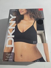 DKNY Women's 2-Pack Seamless Bra, Black / Ivory, Size M