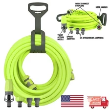 1/2 in x 50 ft Expandable Flexible Garden Water Hose w/Quick Connect Attachments