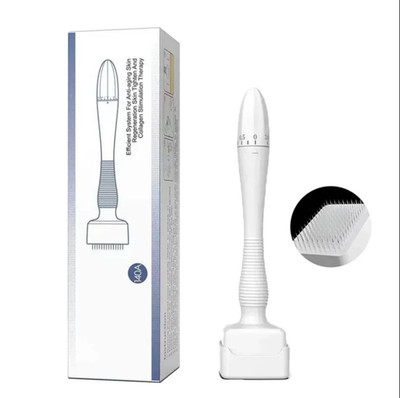Derma Stamp Dermapen Microneedling Mesoroller 140 Edelstall Nadeln Länge 0-3mm