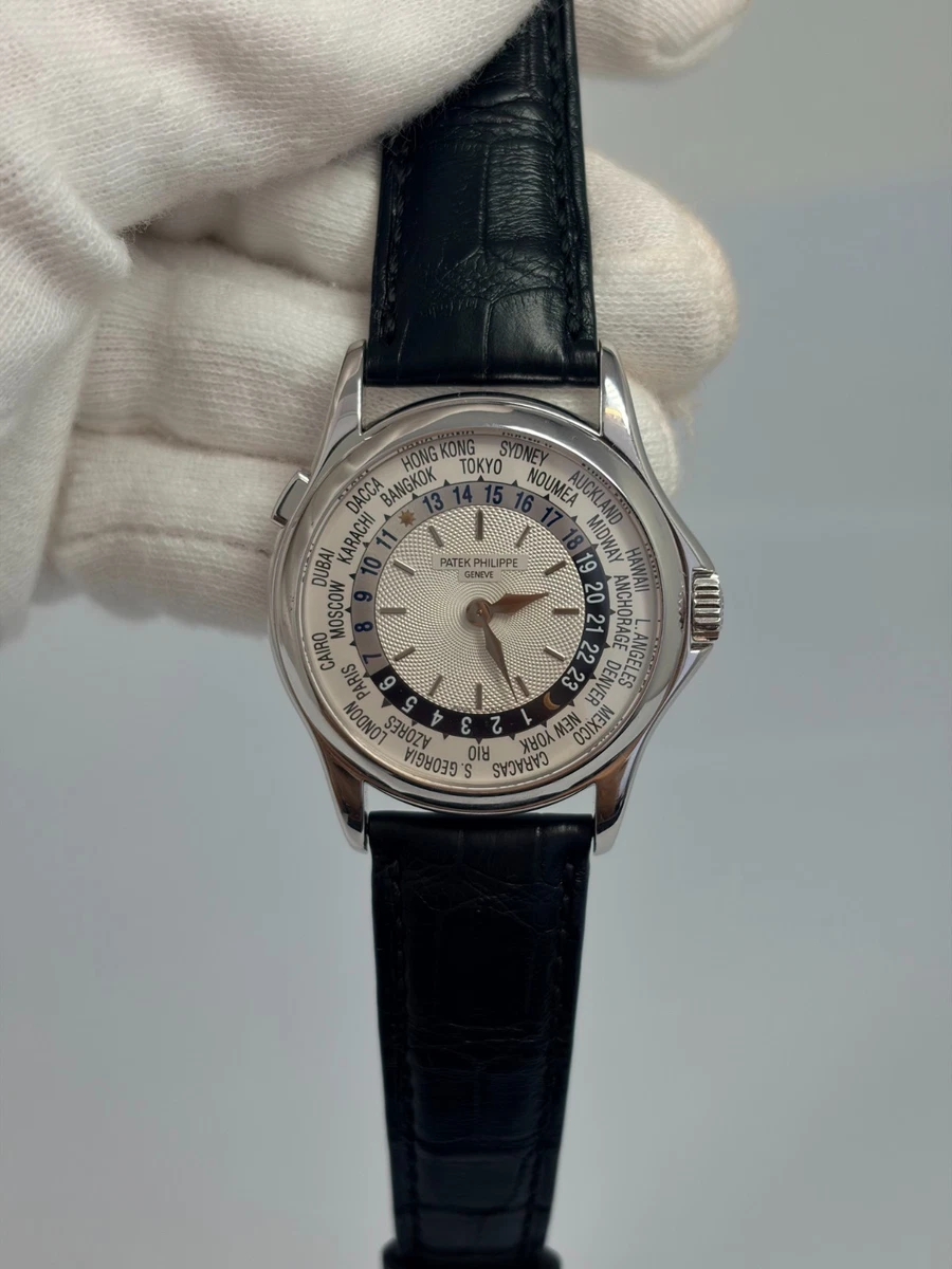 Reloj Hombre Patek Philippe World Time Automático Oro Blanco 18K, 5110