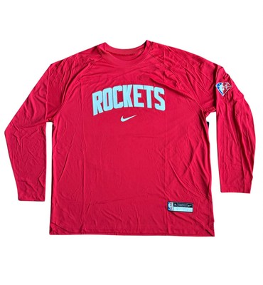 Nike Houston Rockets NBA 75th Anniv Mens XL Player Issued Warmup Shooting Shirt
