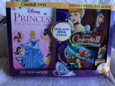 New Disney DVD & Book Cinderella 111 & Princess Essential Guide Book