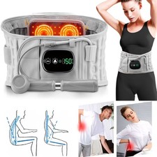 Inflatable Heating Massage Decompression Belt Lumbar for Lower Back Pain Relief
