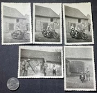 x5 WW2 WWII German Army Heer Military Pictures Photos Soldier Kids & Motorcycle