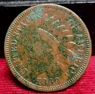1869 1c. Indian Cent Very Good Details Environmental Damage