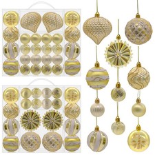 48PCS Christmas Balls Ornaments Set, Colorful Shatterproof Plastic Decorative...