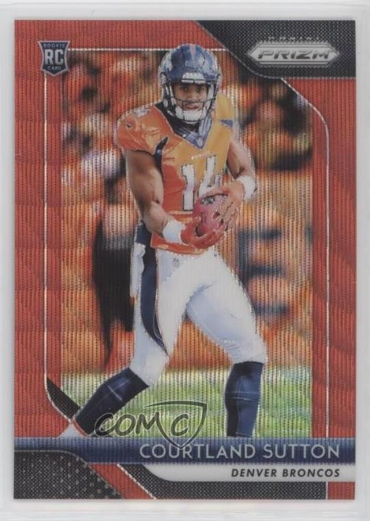 2018 Panini Prizm Rookie Red Wave Prizm 44/149 Courtland Sutton #215 ht2