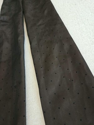 süße gepunktete Thermostrumpfhose in schwarz