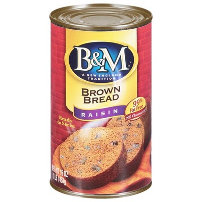 B&M Brown Bread, Raisin, 16 Ounce 1 Pound (Pack of 1)