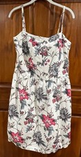 Ann Taylor Loft Womens 12 Floral Print Spaghetti Strap Fit Flare Dress NWT