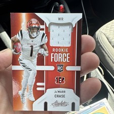 Panini 2021 Absolute Rookie Force Ja'Marr Chase RF-JMC Relic Bengals Football