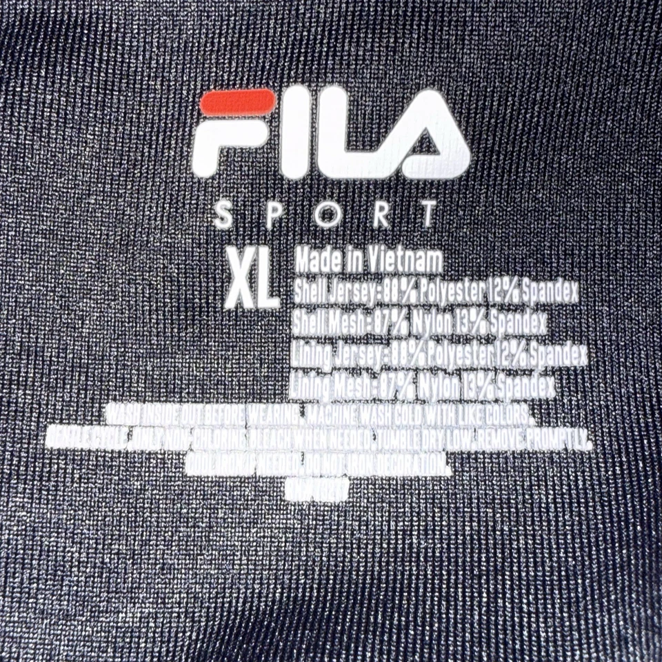 Sujetador deportivo Fila para mujer talla XL negro ropa deportiva moldeador grueso cremallera completa elástico Foto 4 de 4