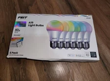 NEW 6 Pack A19 Smart LED Light Bulbs 60W Equivalent Dimmable RGBW Color Changing