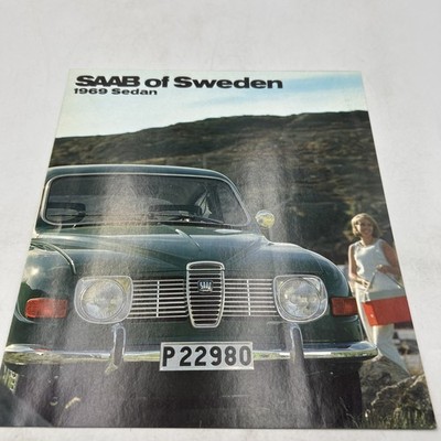 Original 1969 Saab 96 De Luxe Sales Brochure Folder 69