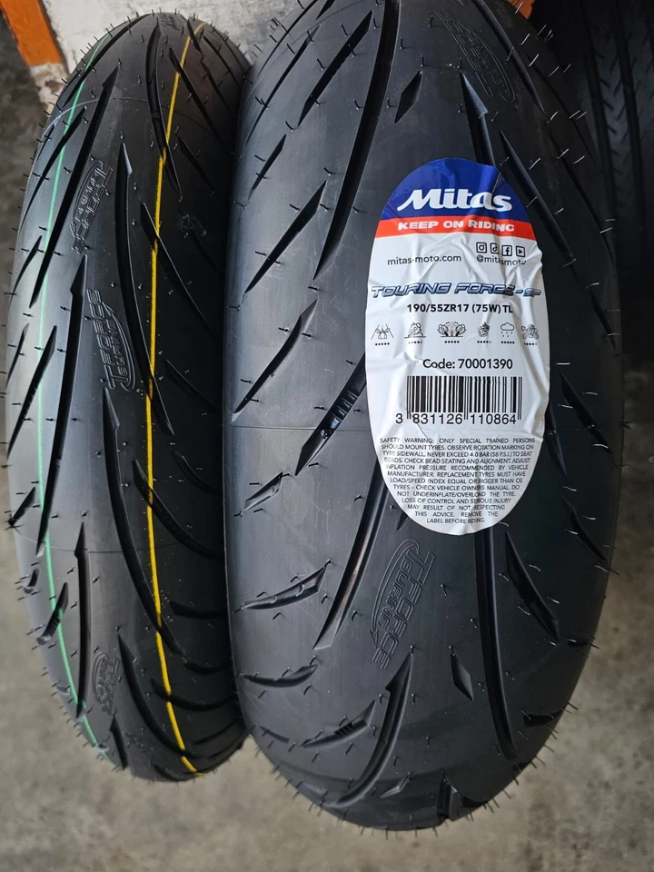 Coppia 120/70 ZR17 58W 190/55 ZR17 75W MITAS TOURING FORCE SP VERSIONE SPORTIVA - Immagine 2 di 2
