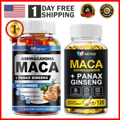 Organic Maca Root Capsule, Male Enhancement Gummies, Enhance Stamina & Energy