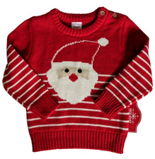 Holiday Time Santa Claus Red Christmas Sweater 2T Boys Girls