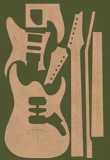 Ibanez RG 6 String Hardtail Full Template Set 0.50" MDF