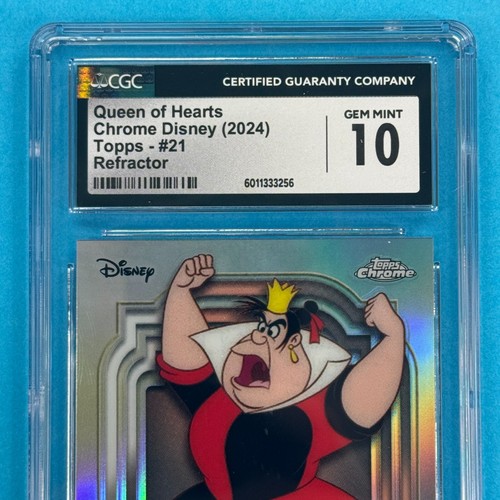 2024 Topps Chrome Disney Queen of Hearts Refractor #21 CGC 10 Gem Mint - Picture 2 of 5